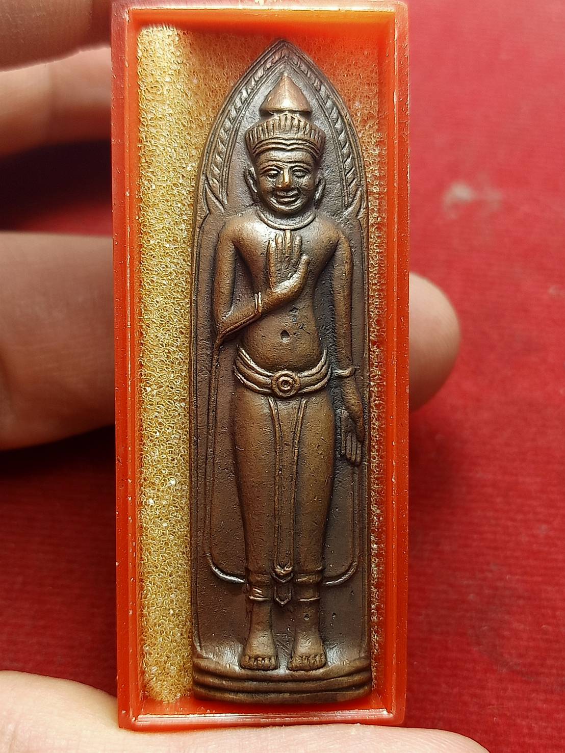 พระร่วงรางปืน วัดนิคมศรีสำโรง จ.สุโขทัย ปี 2523 พร้อมกล่อง (SKU-12515)