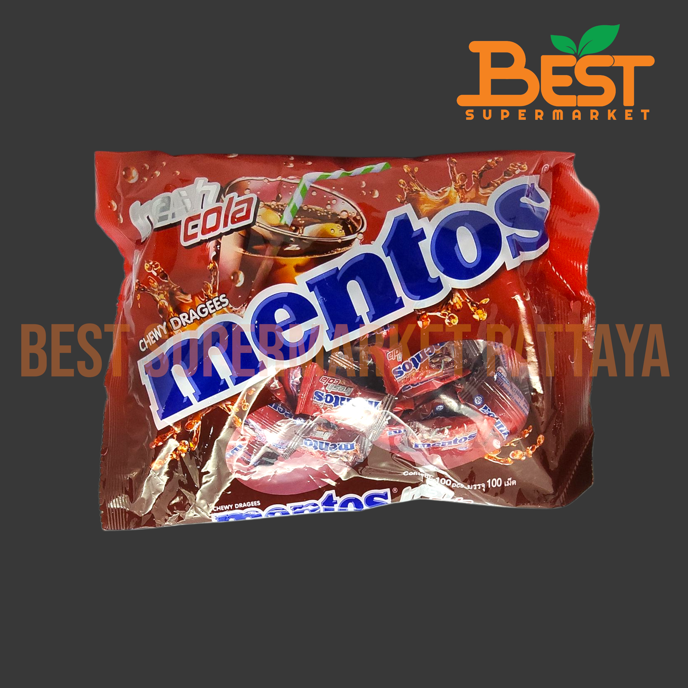 เมนทอส ลูกอมกลิ่นโคล่า 270 กรัม.Mentos Fresh Cola 270 g.