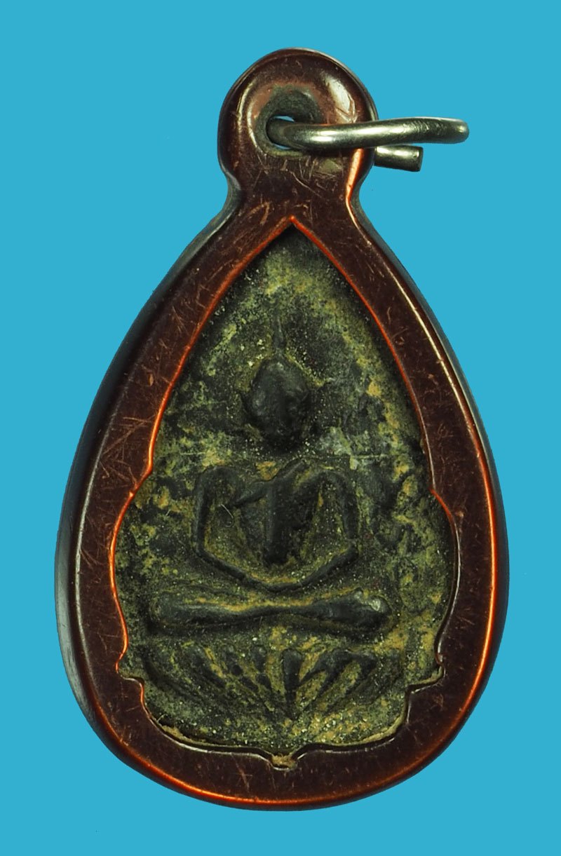 ขายแล้ว*40474 พระพิมพ์สมาธิ เนื้อดินเก่าพอมีอายุ เลี่ยมพลาสติกเก่าวินเทจ ไม่ทราบที่ 3