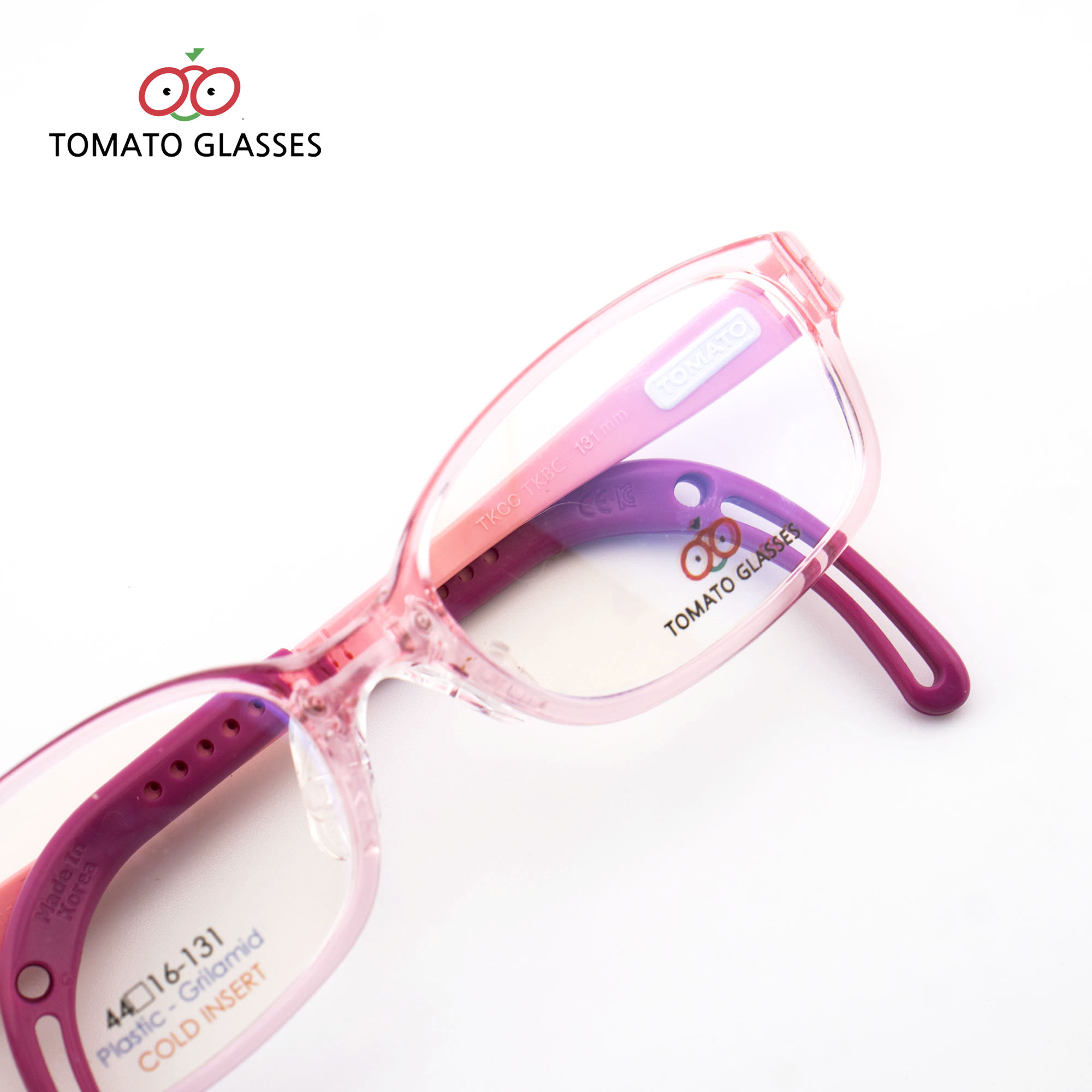 กรอบแว่นเด็ก Tomato Glasses รุ่น TKCC Pink size 44