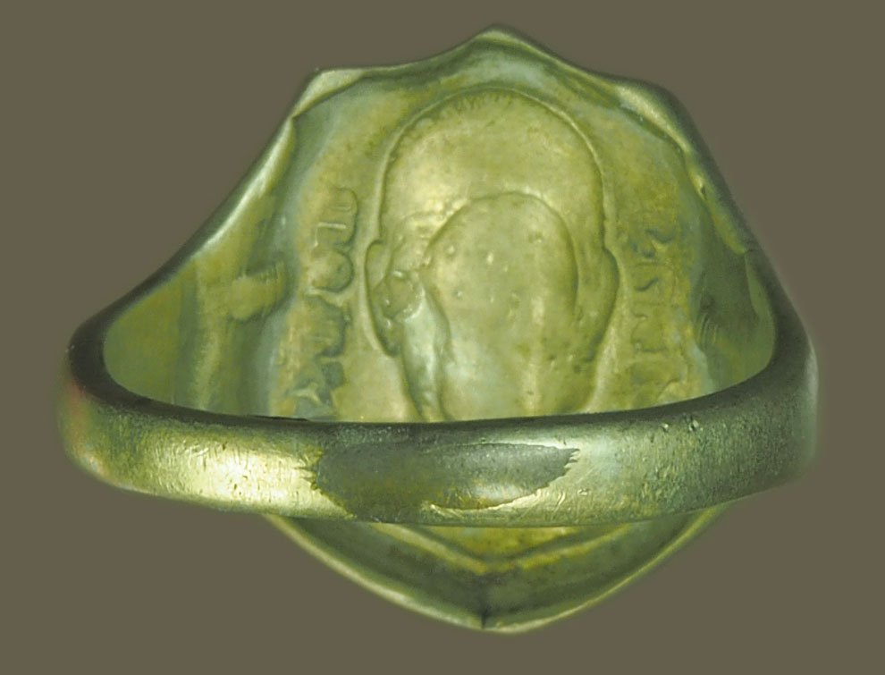 *38953 แหวนหลวงพ่อพริ้ง วัดโบสถ์โก่งธนู ลพบุรี เนื้ออัลปาก้า 12