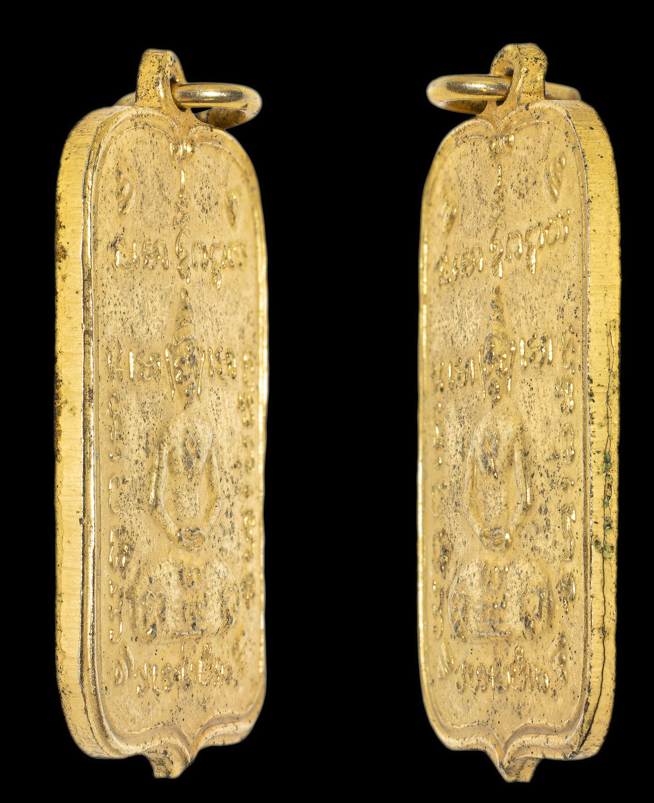 เหรียญเทวดา หลวงพ่อนนท์ วัดหนองโพธิ์ นครนายก รุ่น 4 อุเฉียง เนื้อทองแดงกะไหล่ทอง