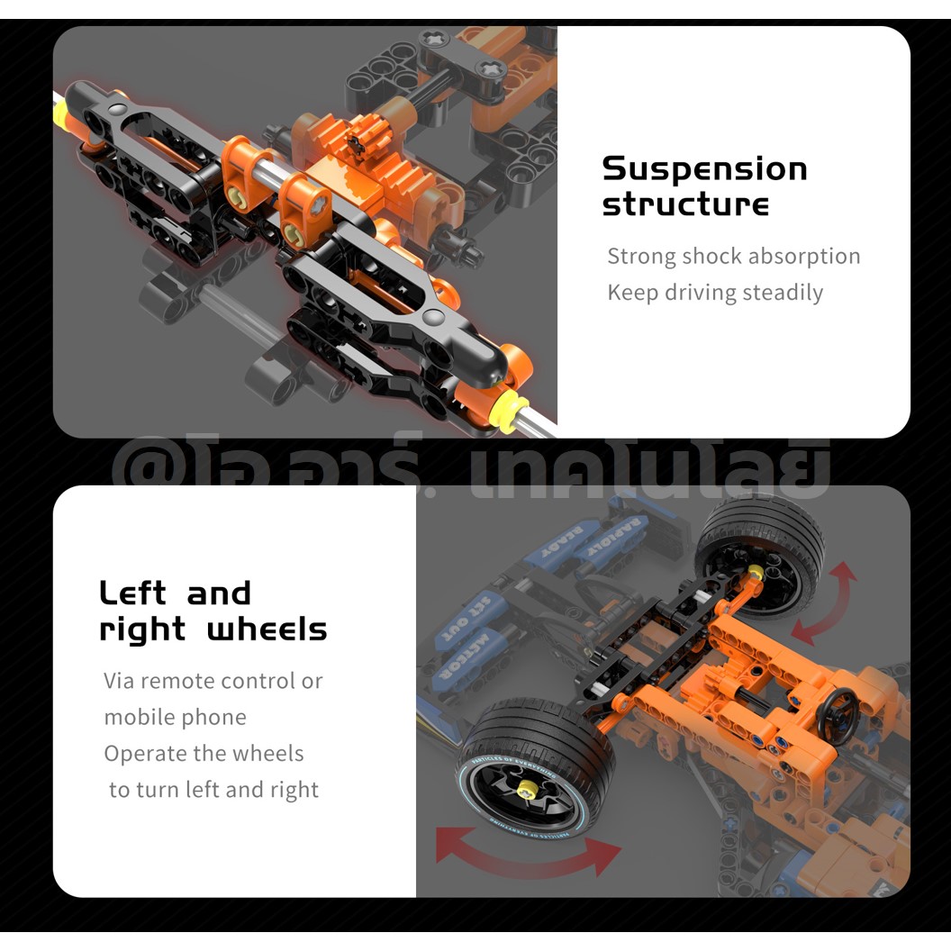 KEEYEE WORLD K96137 ตัวต่อเสริมทักษะ 1:12 FORMULA RACING CAR ของเล่นเสริมทักษะ ตัวต่อ Building Block STEAM Education Programmable Robot