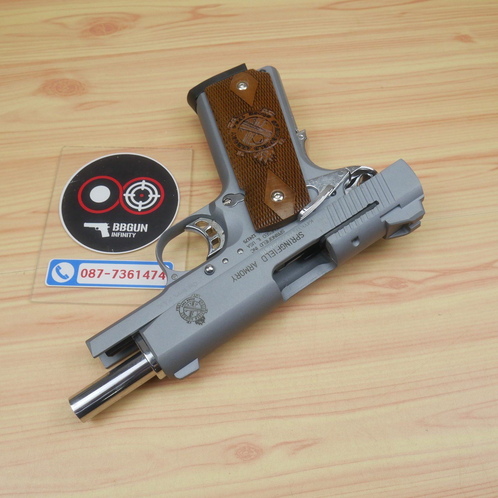 แบลงค์กัน KUZEY M1911 SPRINGFIELD ARMORY สีสโมค 4นิ้ว blank gun