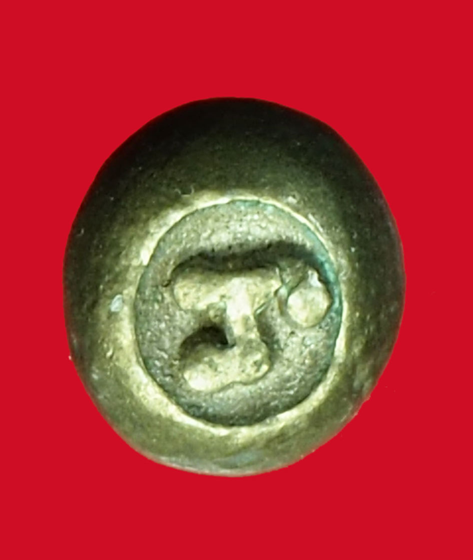 ขายแล้ว*35171 หัวนะโมหลังขีด เครื่องรางโบราณ นครศรีธรรมราช เนื้อเงิน เก่าๆ 12