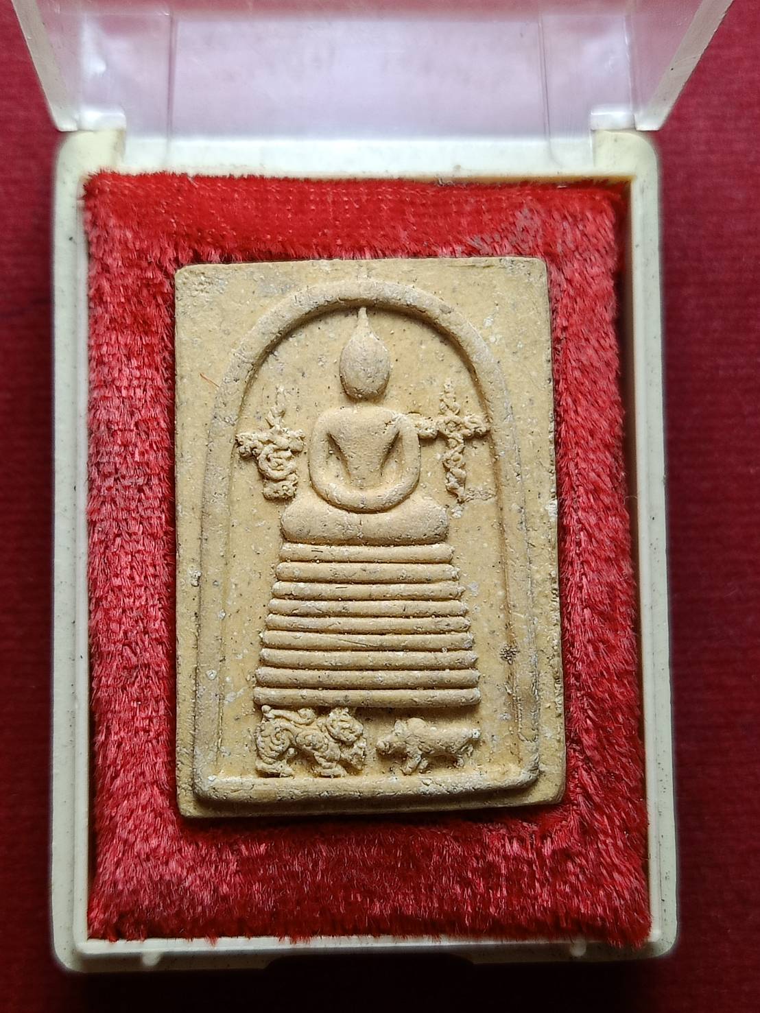 สมเด็จแซยิด หลวงปู่มี วัดมารวิชัย จ.อยุธยา ปี 2541 พร้อมกล่อง (SKU-07549)