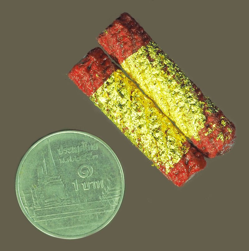 ขายแล้ว*39530 ตะกรุดแดง อาจารย์จำลอง วัดเจดีย์แดง อยุธยา จำนวน 2 ดอก 12