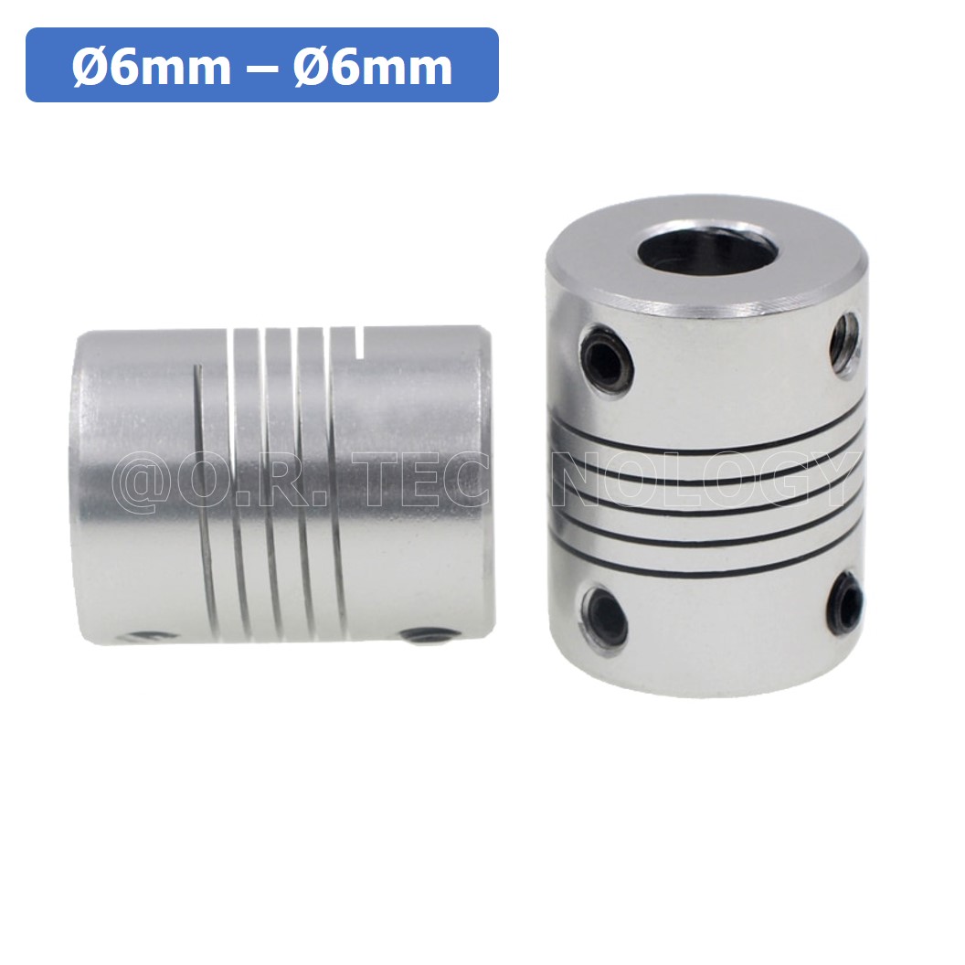 (1ชิ้น) KR459 6-6 คัปปลิ้ง ข้อต่อเพลามอเตอร์ คัปปิ้ง มอเตอร์ ข้อต่อแกนมอเตอร์ Elastic Coupling ขนาดรูเพลา 6mm-6mm