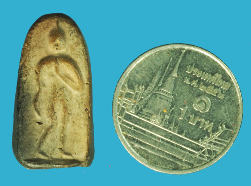 ขายแล้ว*37610 พระลีลา หลวงพ่อหอม วัดบางเตยกลาง ปี 2484 ปทุมธานี เนื้อดิน 9.1