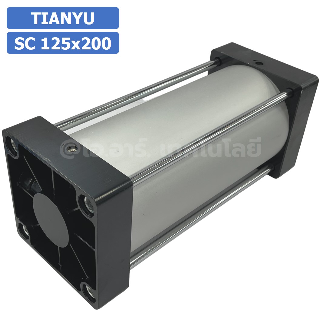 SC 125x200 กระบอกลม รุ่นมาตรฐาน กระบอกลม 4 เสา Standard Cylinder Air Pneumatic แบบสี่เสา SC125x200