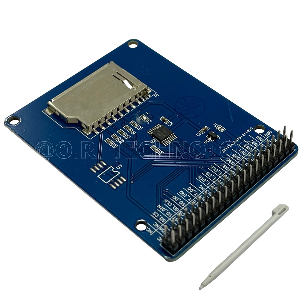 (1ชิ้น) AA137 โมดูลจอแสดงผล แบบสัมผัส พร้อมปากกา 2.4 Inch 40PIN TFT Touch Screen Module for UNO R3 Blue