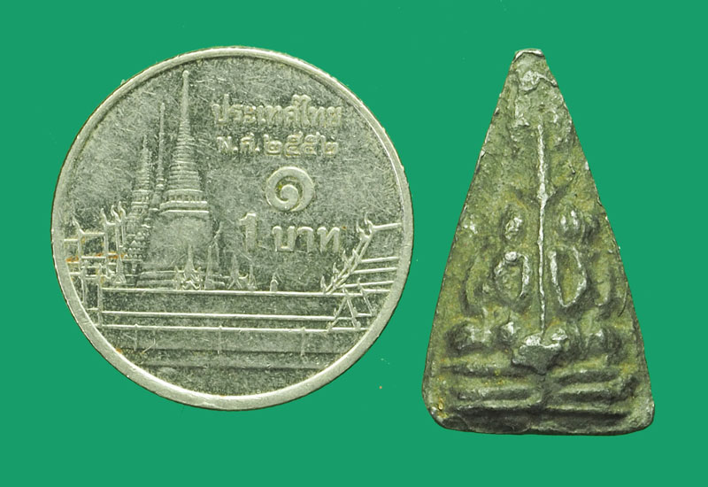 *33561 พระปิดตา สองเกลอ หลังยันต์ เนื้อชินเก่า ไม่ทราบที่และปีสร้าง 6