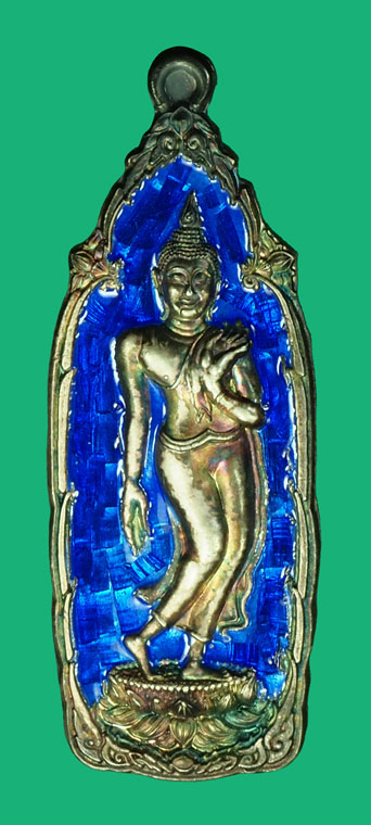 ขายแล้ว*35395 พระพุทธลีลา วัดพระพุทธบาท สระบุรี กล่องเดิม เนื้อเงิน 81