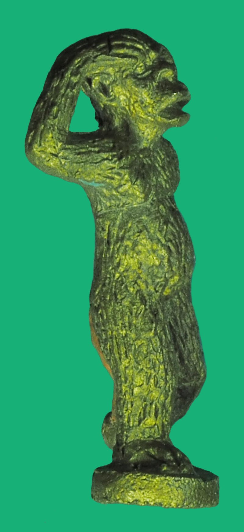 *39669 ลิงฮาหลวงพ่อเปลี้ย วัดชอนสารเดช ลพบุรี เนื้อทองเหลือง ไม่ทราบปีสร้าง 12