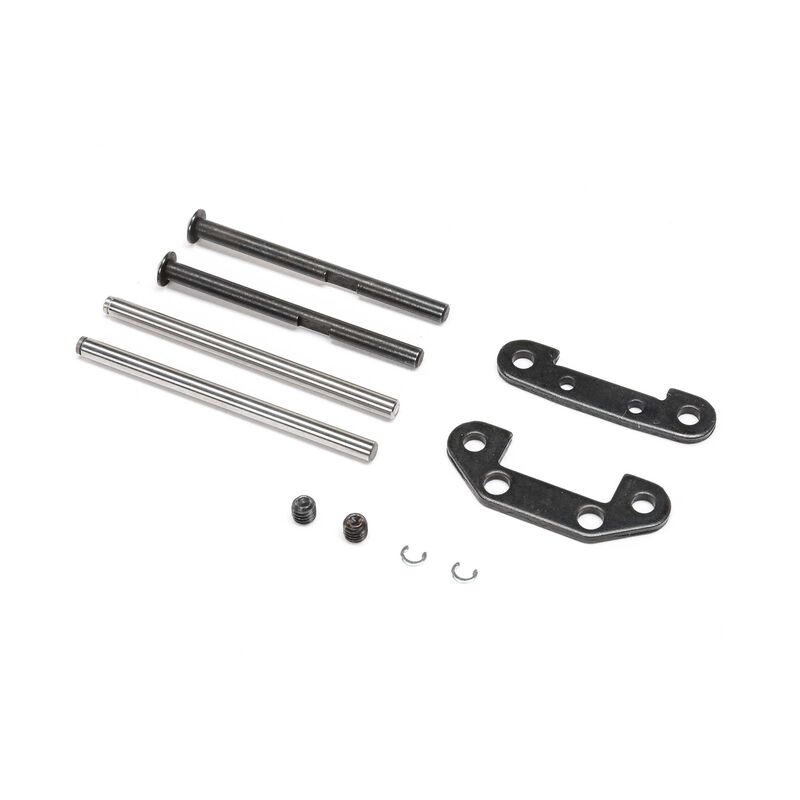 LOS231111 Front Hinge Pin & Brace Set: 1/10 Baja Rey 2.0