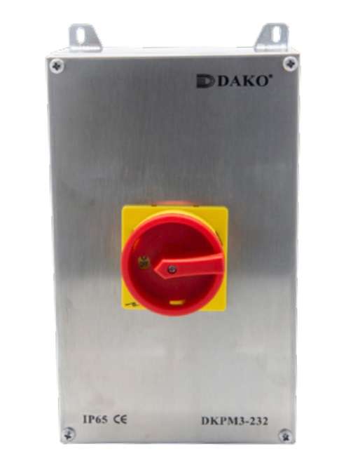 DKPM5-4100 4P 100A 415V STAINLESS STEEL ENCLOSED ROTARY SWITCH สวิทช์ลูกบิดกันน้ำ พร้อมกล่องสแตนเลส "DAKO "