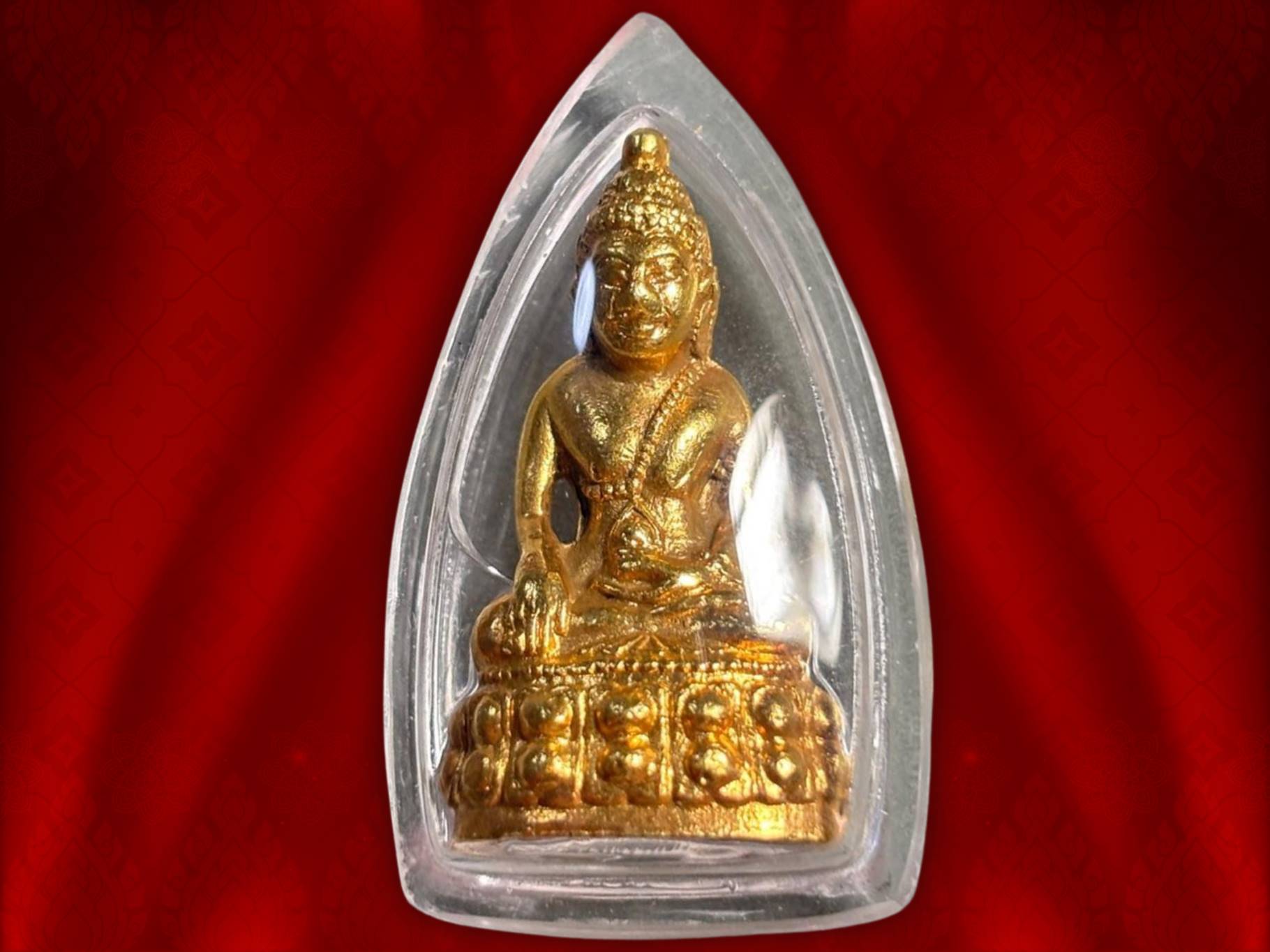 พระกริ่งโสฬส มปร. ปี 2515 ที่ระลึกครบ 108 ปี วัดราชประดิษฐ์ ปี 2515 เนื้อโลหะกาไหล่ทอง พระดี พิธีใหญ่ ในหลวง รัชกาลที่ 9 เสด็จในพิธีพุทธาภิเษก งาม ๆ สุด ๆ หายาก ครับ พร้อมกรอบพลาสติก + บัตรประกันพระแท้