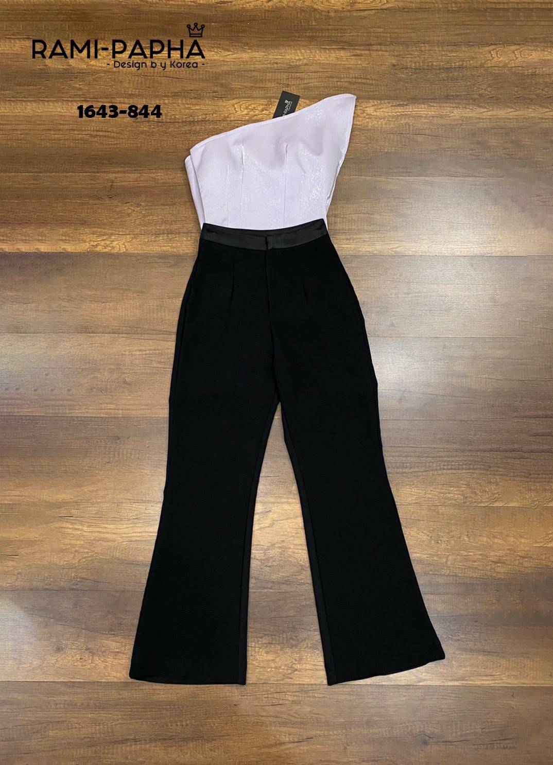 🧧 S 🧧 RAMI-PAPHAเสื้อเกาะอกผสมดิ้นเงิน+กางเกงขายาว