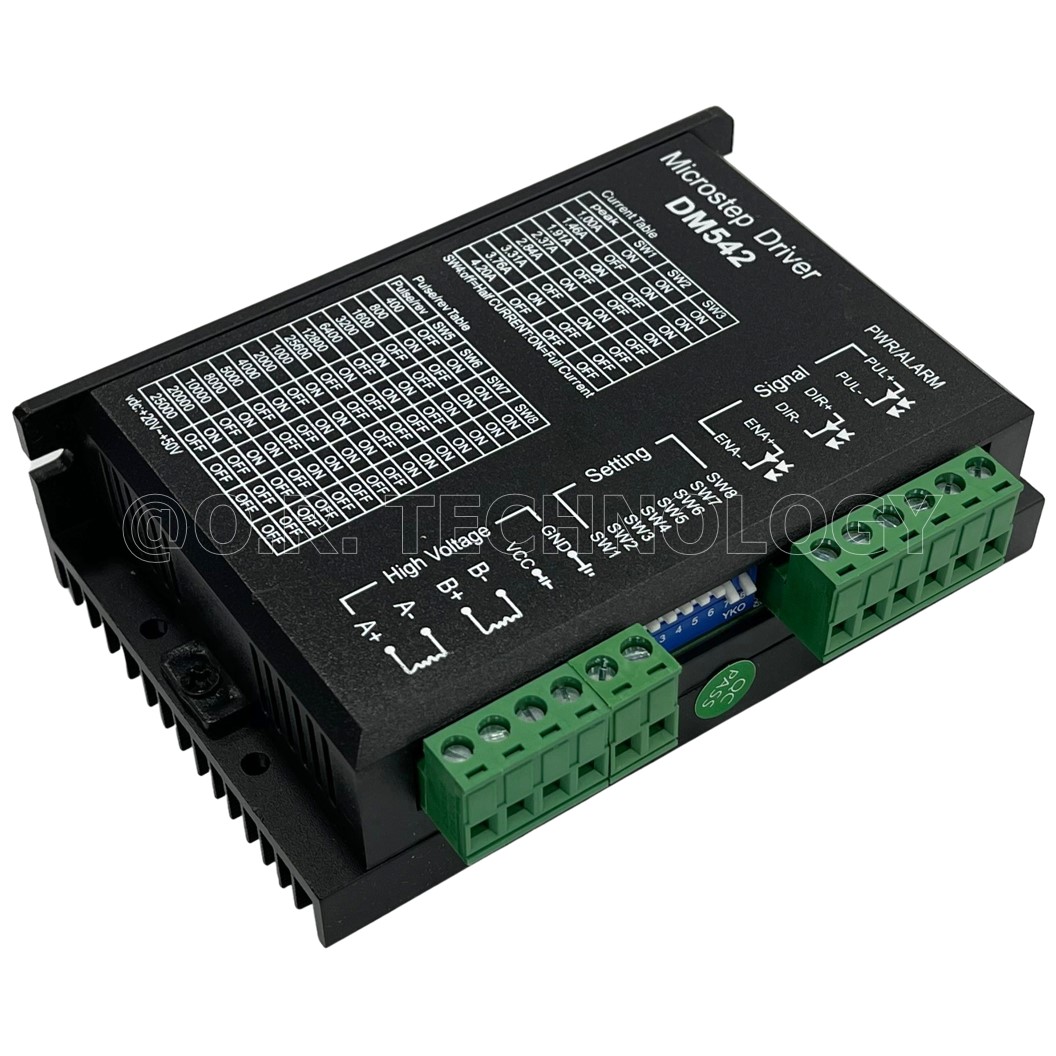 (1ชิ้น) AH012 DM542 โมดูลขับ สเต็ปปิ้งมอเตอร์ Digital Stepper Motor Driver 20-50VDC 4.5A Microstep Driver กล่องดำ ควบคุมสเตปเปอร์มอเตอร์