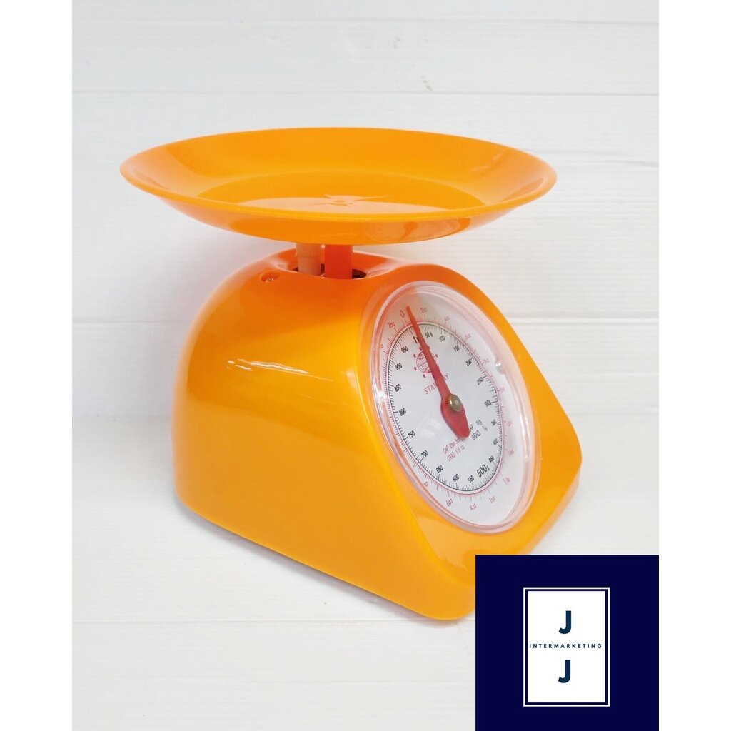 ตาชั่งสปริง (ราคารวมแวท) เครื่องชั่งอาหาร 0.5,1, 2 กิโลกรัม ตาชั่ง สีส้ม - น้ำหนักเบา เคลื่อนย้ายง่าย พกพาสะดวก