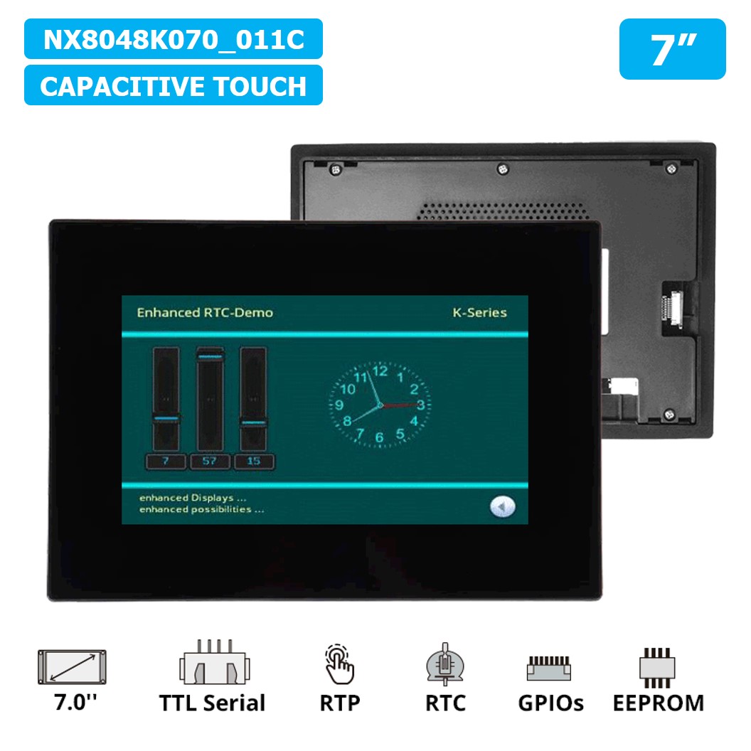 (1ชิ้น) AA380 หน้าจอ Nextion NX8048K070_011C 7 Inch Capacitive Touch Screen Man-machine Interface HMI Kernel Enhanced Version with Protective Shell หน้าจอสัมผัส