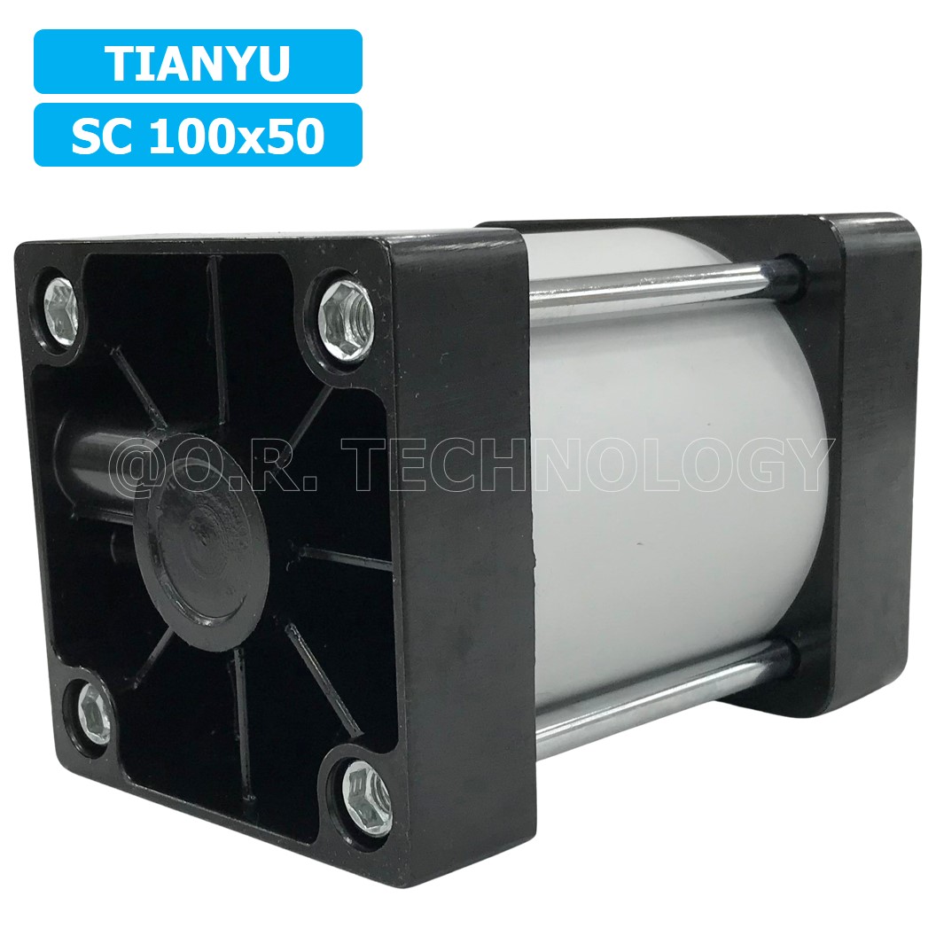 (1ชิ้น) SC 100x50 กระบอกลม รุ่นมาตรฐาน กระบอกลม 4 เสา Standard Cylinder Air Pneumatic แบบสี่เสา