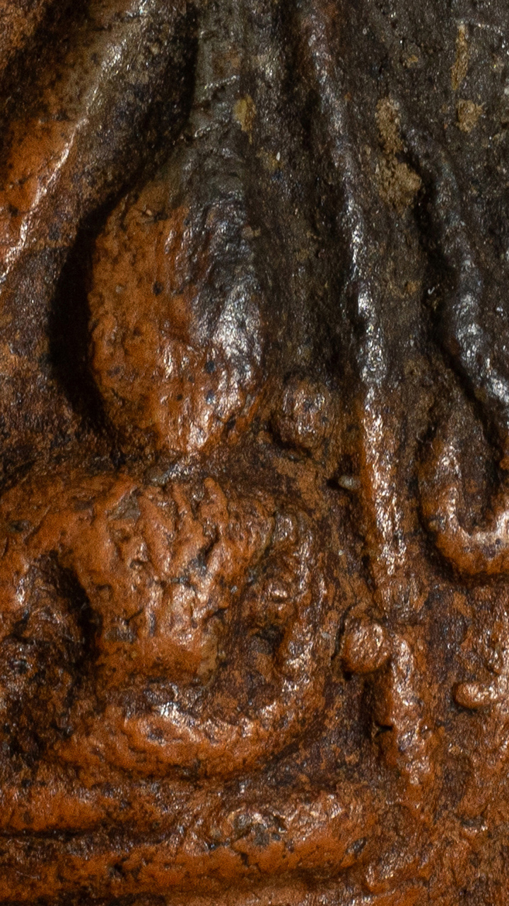 พระกรุ วัดจุฬามณี พิมพ์ฤาษีหลังนาง เนื้อดิน จังหวัดพิษณุโลก