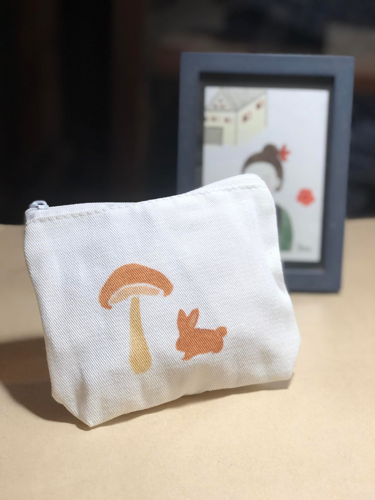 กระเป๋าใส่เหรียญลายเห็ด (คละลาย)