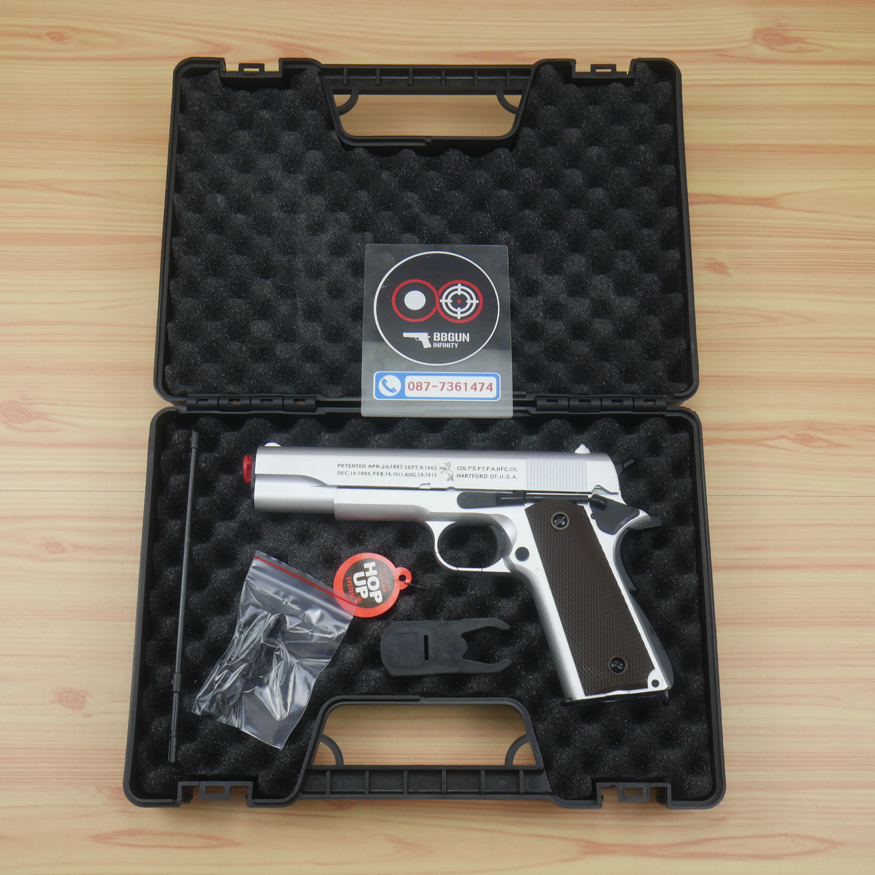 บีบีกันอัดแก๊ส Double Bell 723Y Colt M1911 A1 GBB (Silver) BB GUN