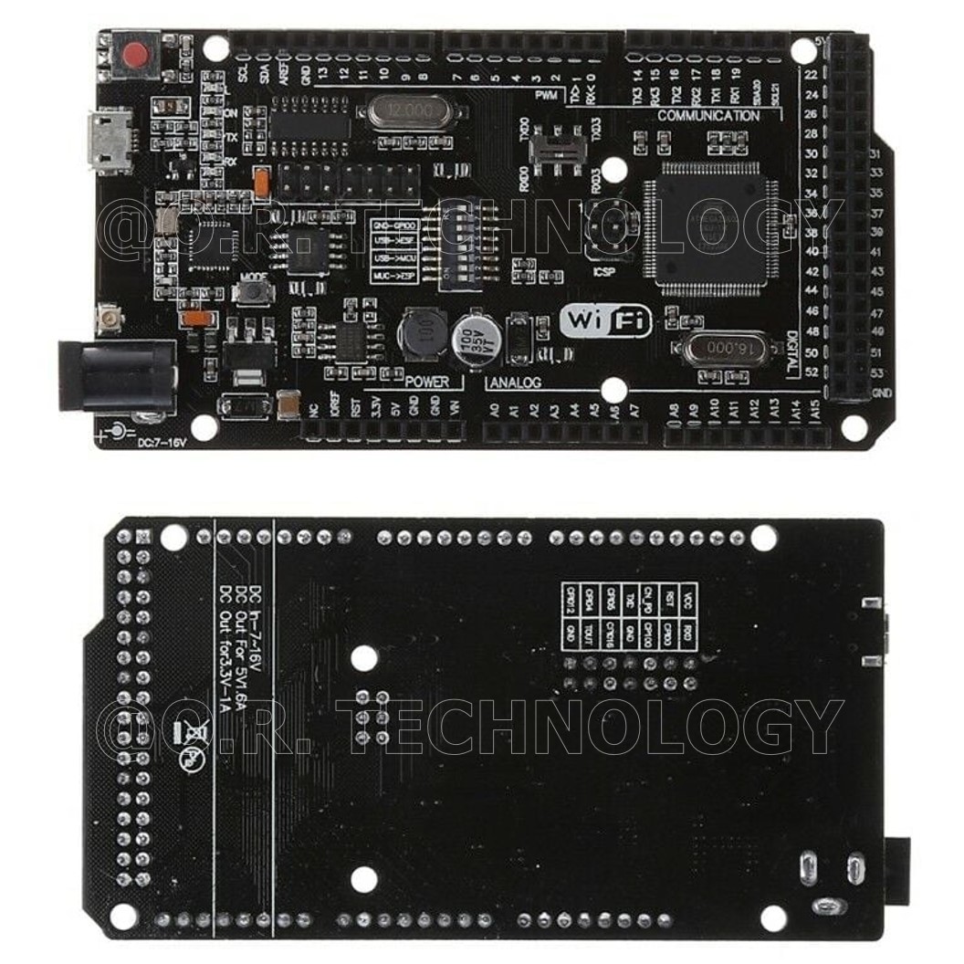 (1ชิ้น) AA327 บอร์ดรวม Arduino WIFI R3 ATMEGA2560 + ESP8266 USB-TTL CH340G NodeMCU MEGA2560