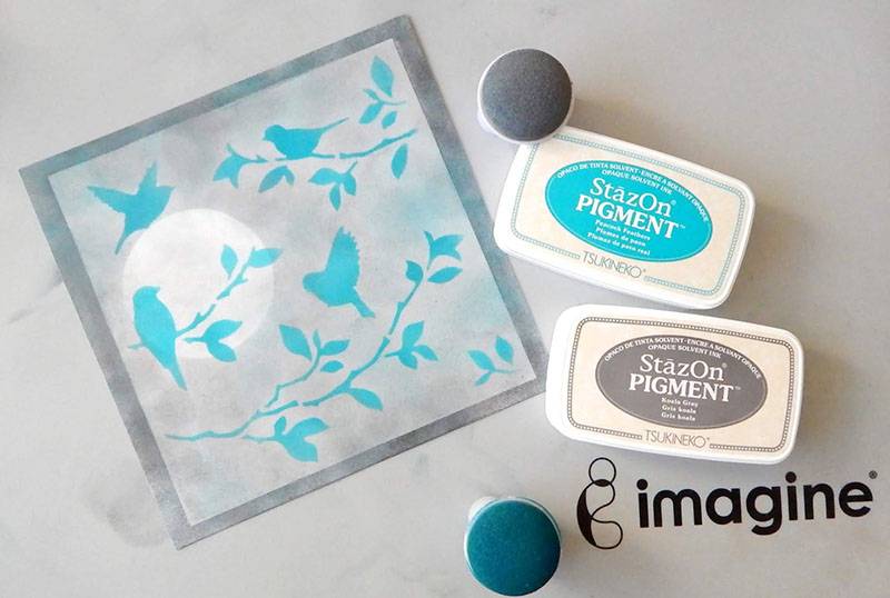 หมึกญี่ปุ่น StazOn Pigment ทึบแสง (หมึกอเนกประสงค์ ผ้า โลหะ พลาสติก ถุงแก้ว ไม้ หนัง กระดาษ) มีแบบตลับและแบบเติม 8 สี