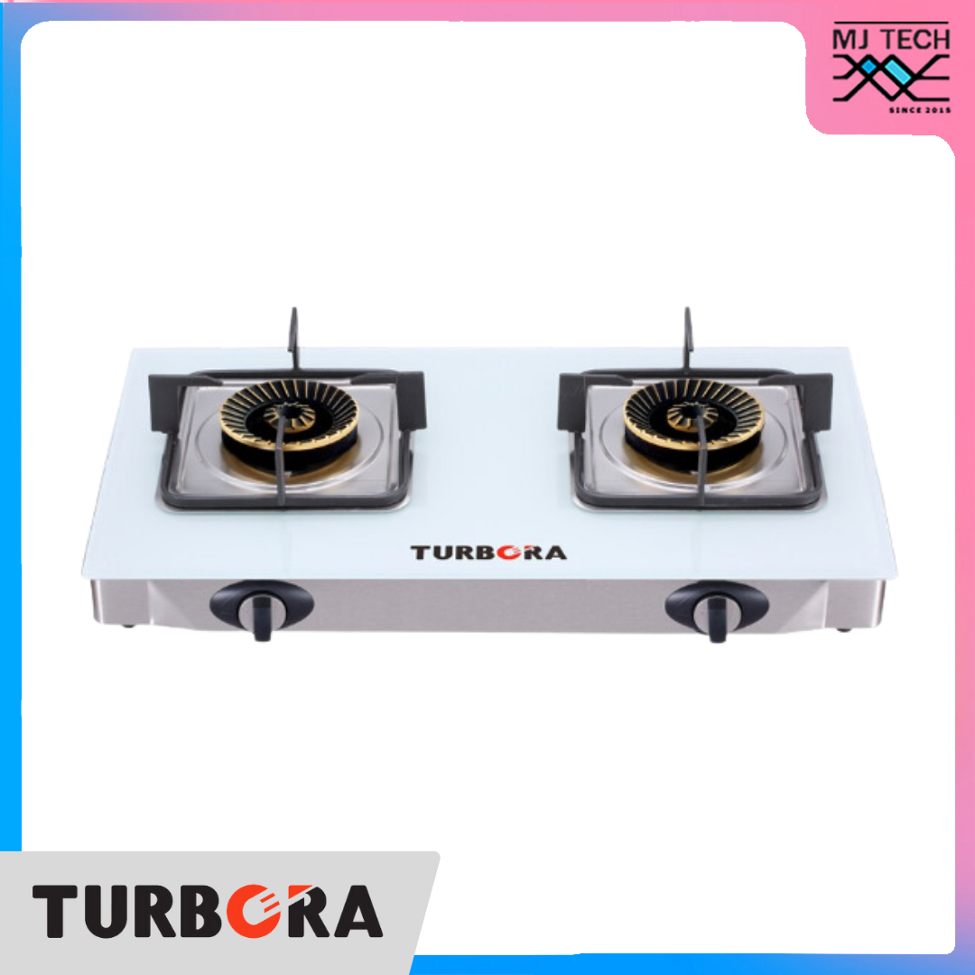TURBORA เตาแก๊สตั้งโต๊ะ 2 หัว หัวเตาทองเหลือง รุ่น TG-01BB (New)