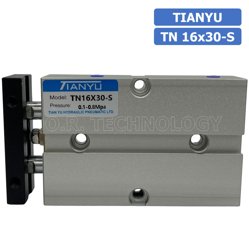 TN10 TN16 กระบอกลม แบบแกนคู่ กระบอกลมคอมแพ็ค 2 แกน Twin-Rod Cylinder compact Double-shaft Air (Bore10-16 x Stroke10-70)