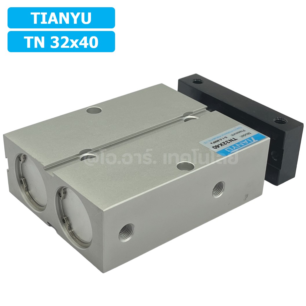 TN32 กระบอกลม แบบแกนคู่ กระบอกลมคอมแพ็ค 2 แกน Twin-Rod Cylinder compact Double-shaft Air Pneumatic (Bore32 x Stroke10-70)