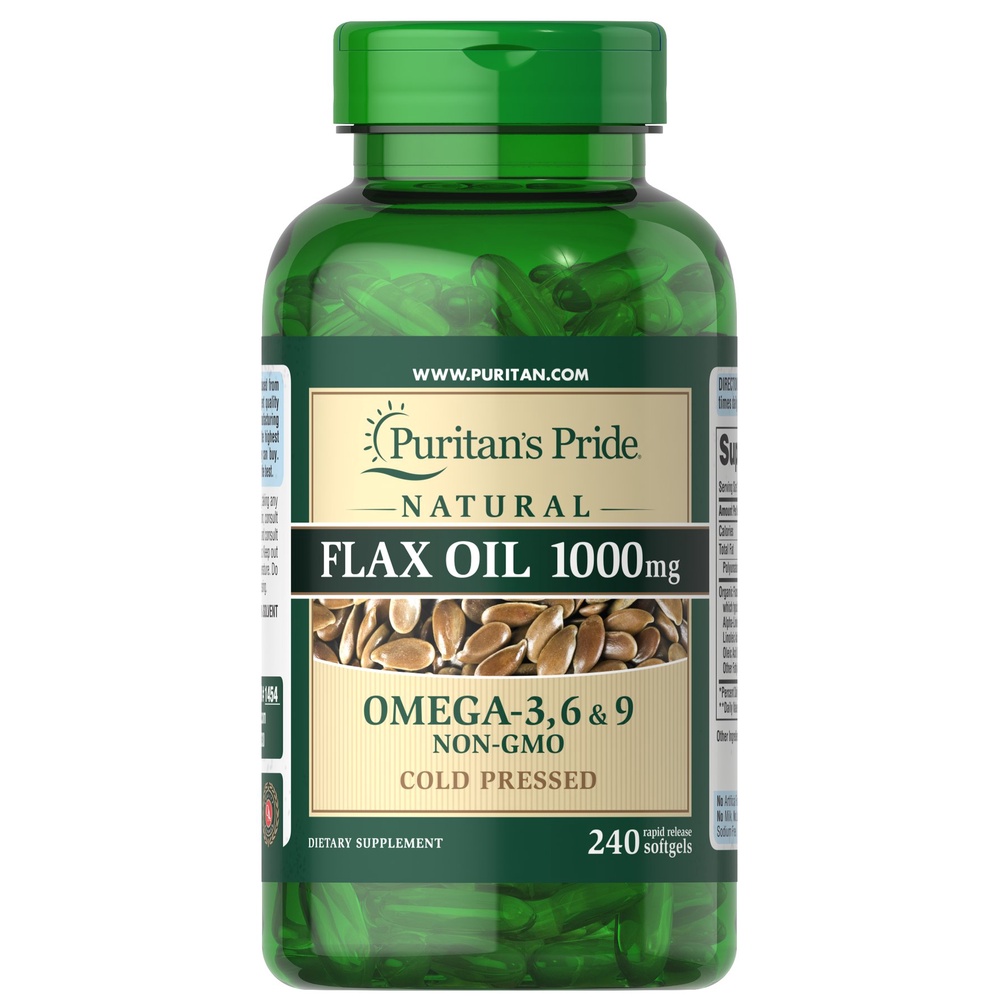 ขวดใหญ่ 240 เม็ด Puritan's pride Natural flax oil 1000 mg 240 softgels น้ำมันเมล็ดแฟลกซ์ จากอเมริกาค่ะ flaxseed oil