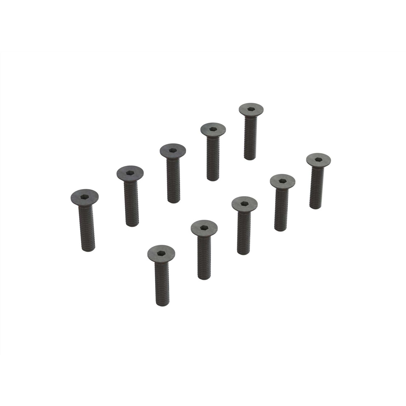 ARA703016 Flat Head Hex Machine Screw, M3.5x16mm (10)