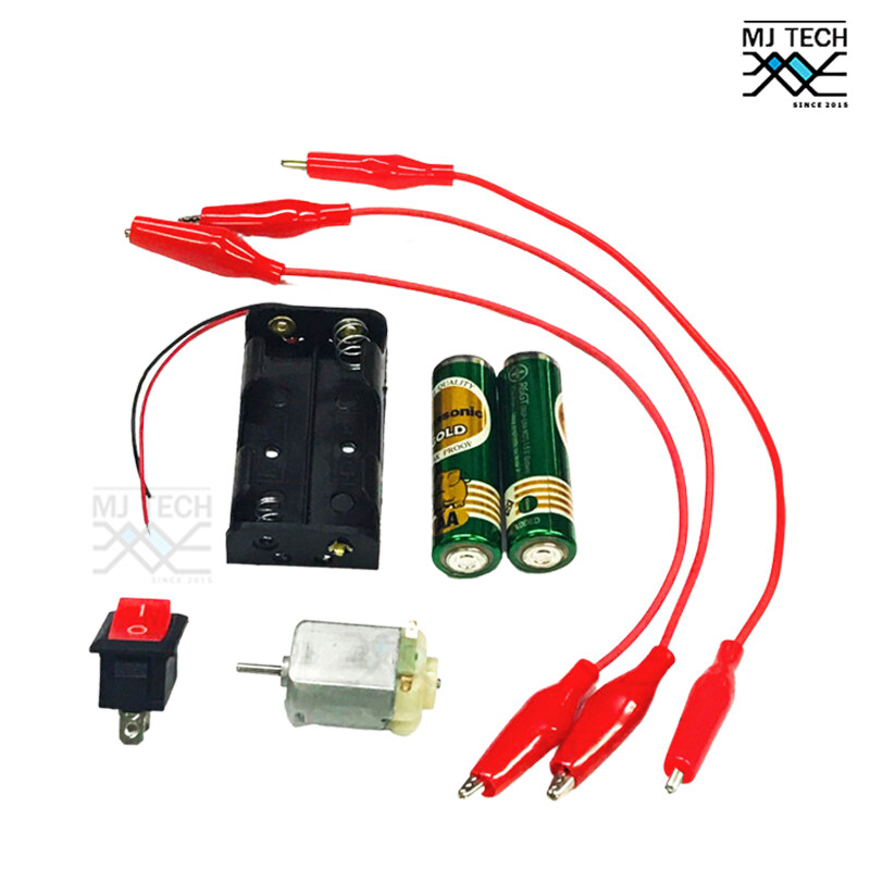 ชุดสอนวงจรไฟฟ้า มอเตอร์ไฟกระแสตรง DC สำหรับนักเรียน ( ครบชุด )