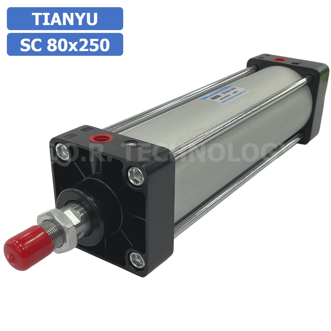 (1ชิ้น) SC 80x250 กระบอกลม รุ่นมาตรฐาน กระบอกลม 4 เสา Standard Cylinder Air Pneumatic แบบสี่เสา
