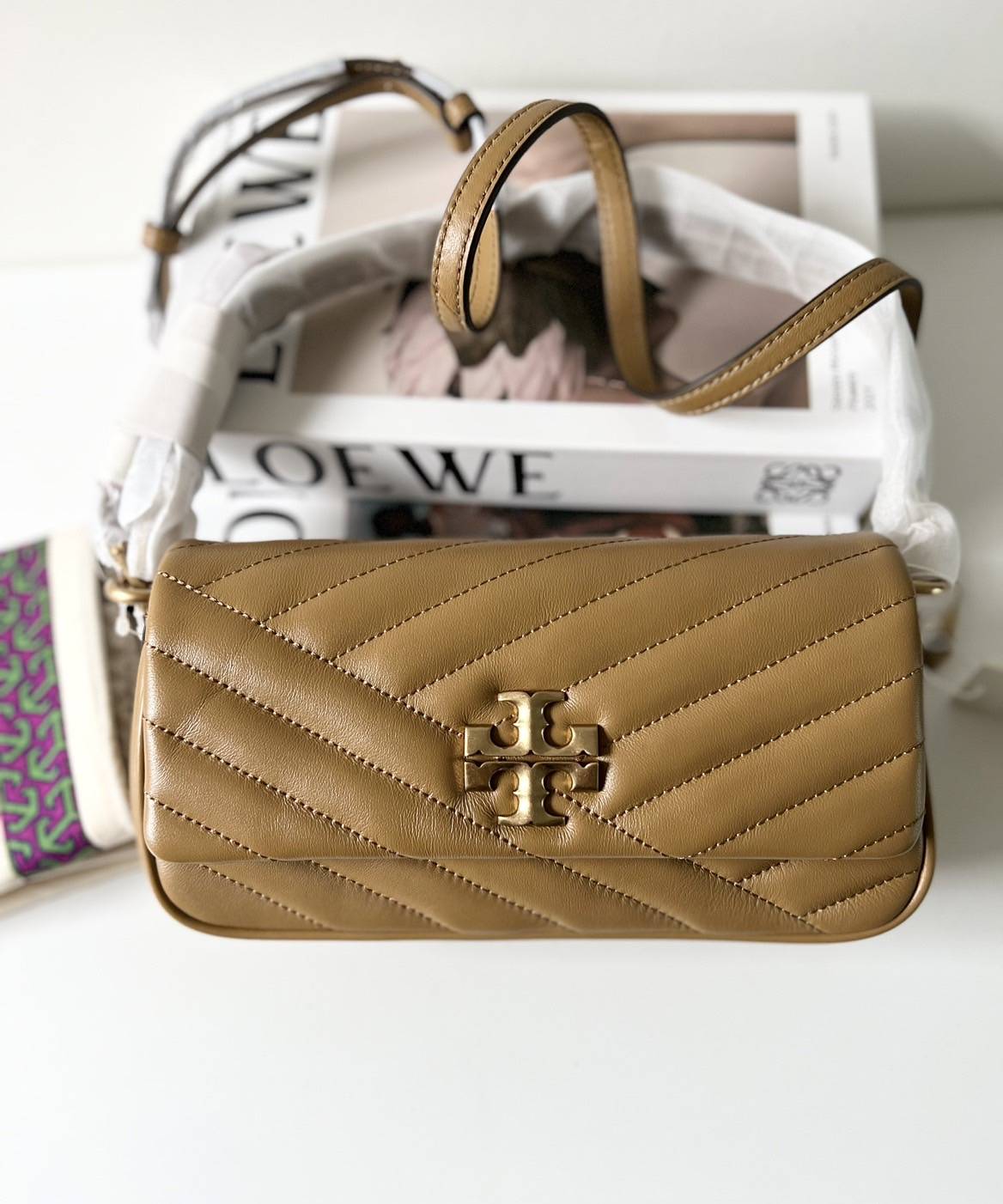 Tory Burch Kira Chevron Tassel Small Flap Shoulder Bag