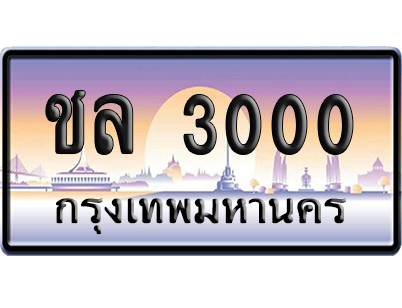 ทะเบียนรถ 30000 ทะเบียน ชล 3000 พร้อมส่งมอบ (เลขมงคล)