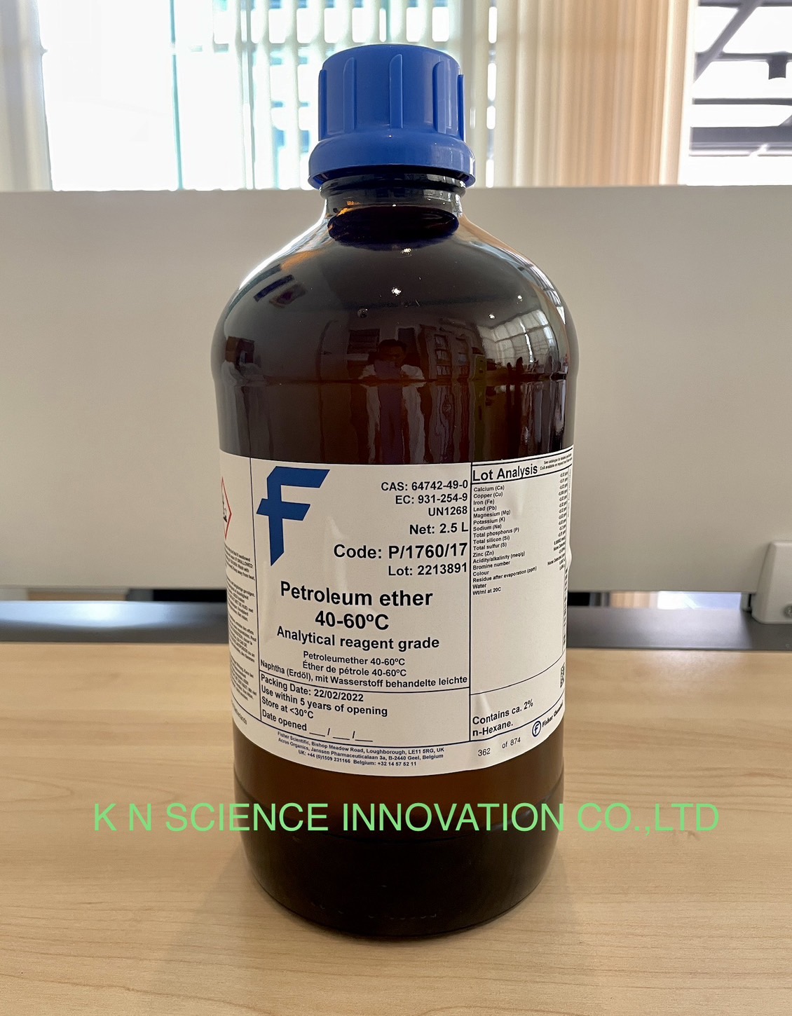 Petroleum ether, 40-60°C, AR 64742-49-0 ,2.5 L , Fisher Chemical™ P/1760/17