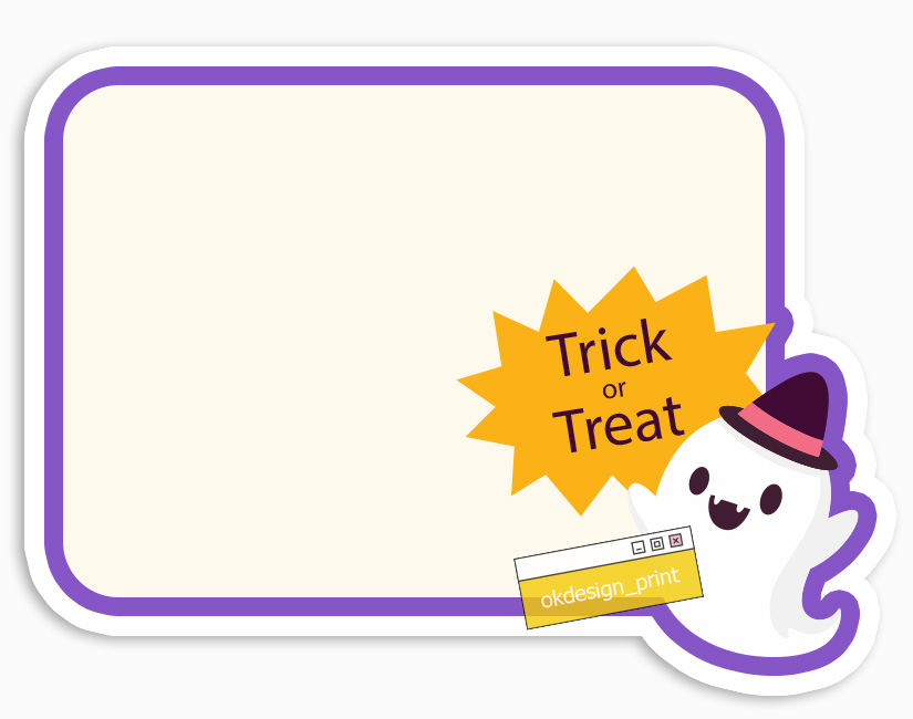 สติ๊กเกอร์โน๊ต Halloween Sticker สติ๊กเกอร์ไดคัท สามารถเขียนโน๊ตลอกแปะได้เลย