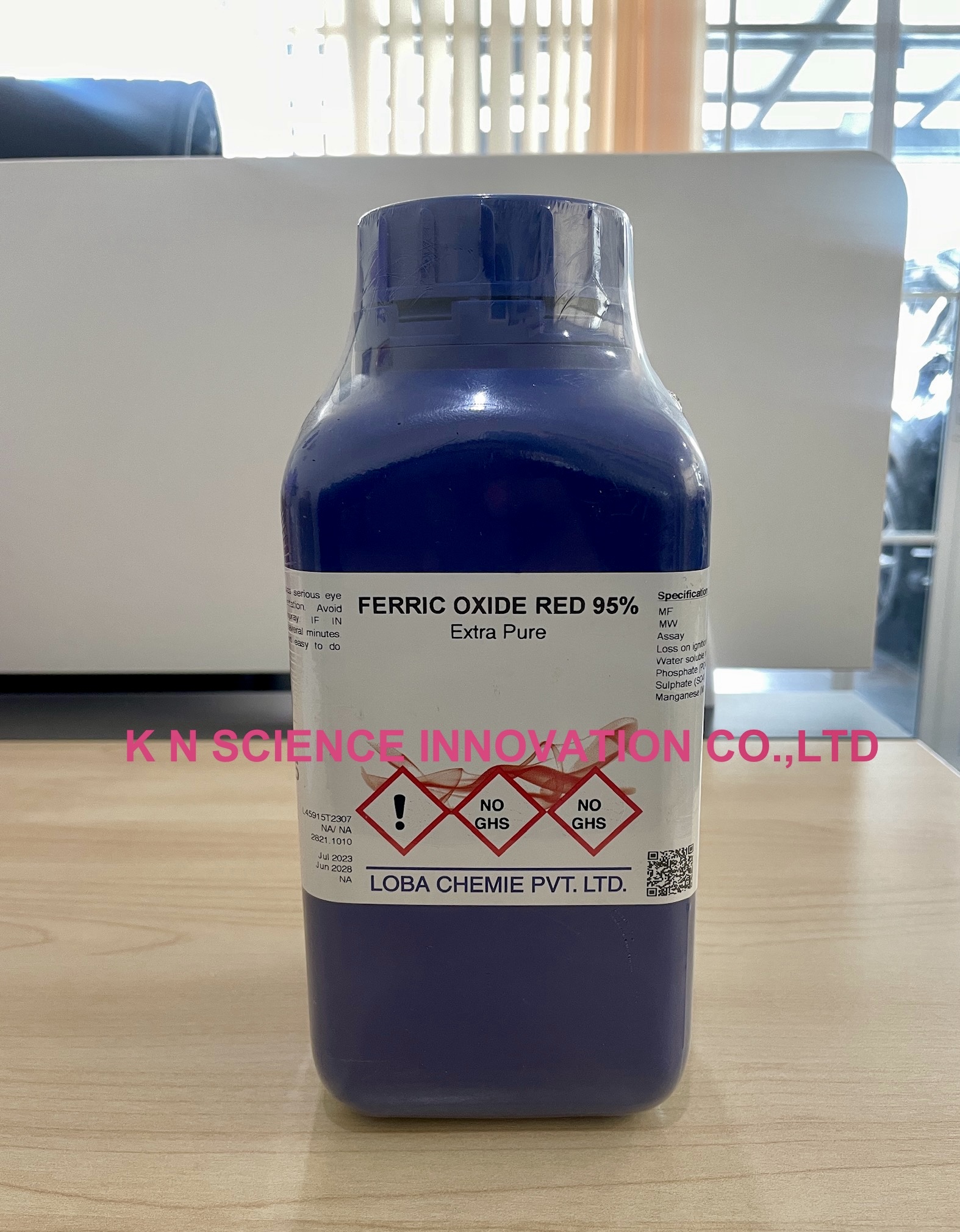 Ferric oxide red 95%, LAB, (Iron (III)oxide red) ,500 g , Loba 0383500500