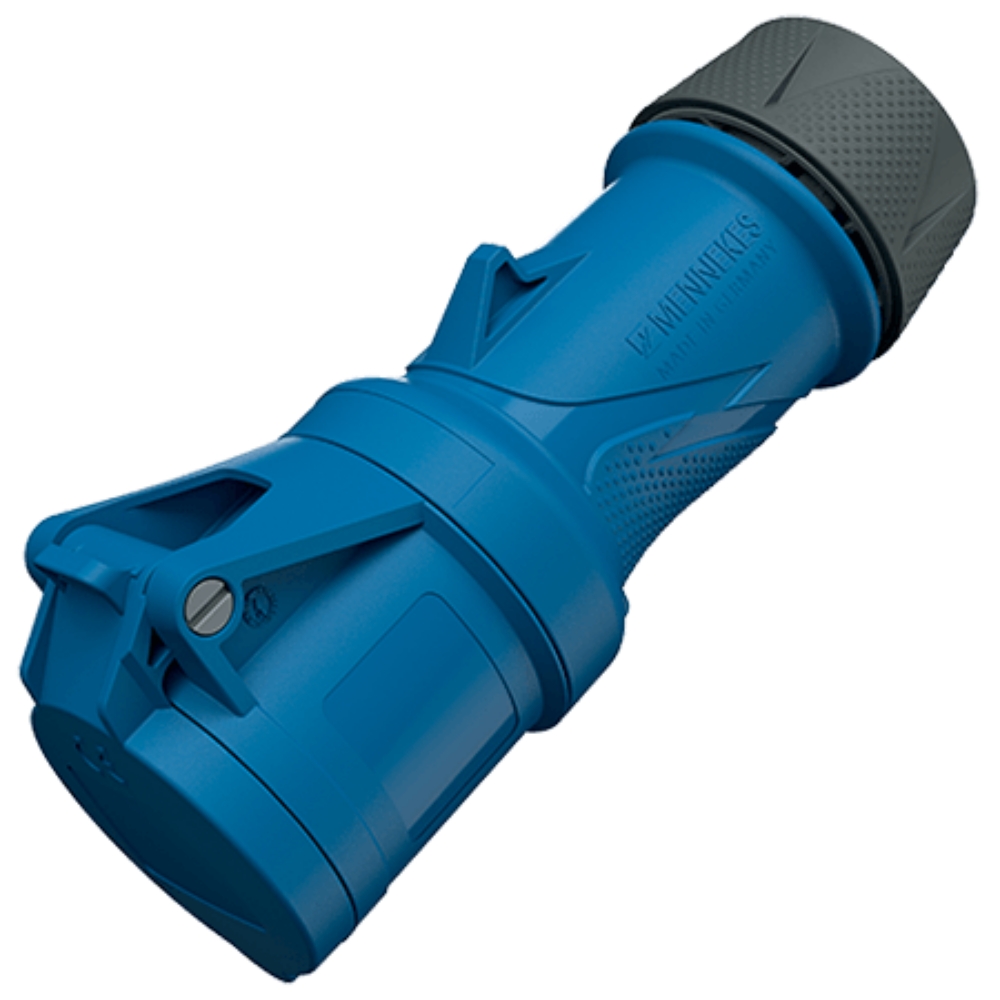 14513 MENNEKES (รหัสเดิม 522) ปลั๊กตัวเมียกลางทาง (2P+E) 32A 230V IP54