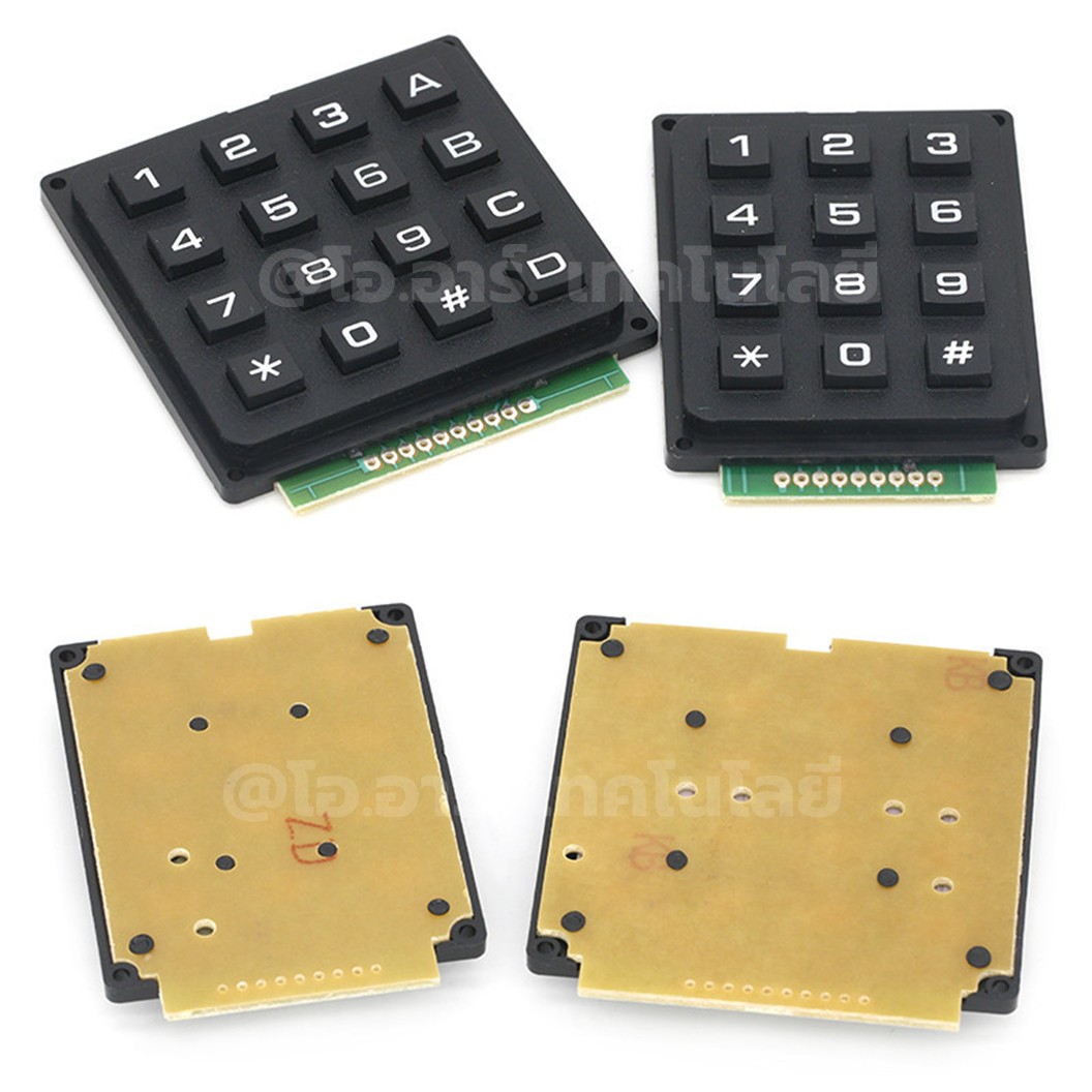 โมดูลปุ่มกด คีย์แพด คีย์บอร์ด 4x3/4x4 Keypad Matrix Membrane key Arduino Keyboard module ปุ่มกด 12ปุ่ม/16ปุ่ม สำหรับ อาร์ดูโน่