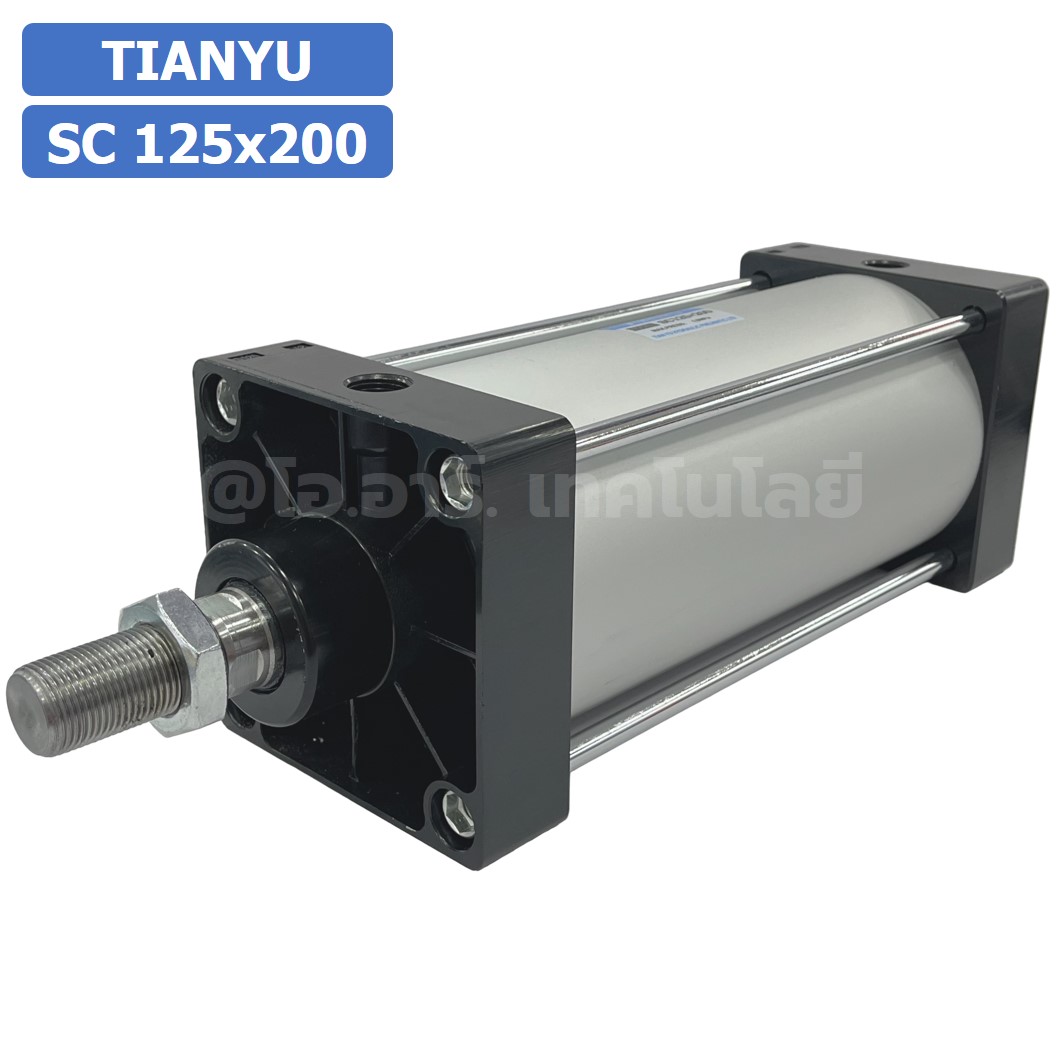 SC 125x200 กระบอกลม รุ่นมาตรฐาน กระบอกลม 4 เสา Standard Cylinder Air Pneumatic แบบสี่เสา SC125x200