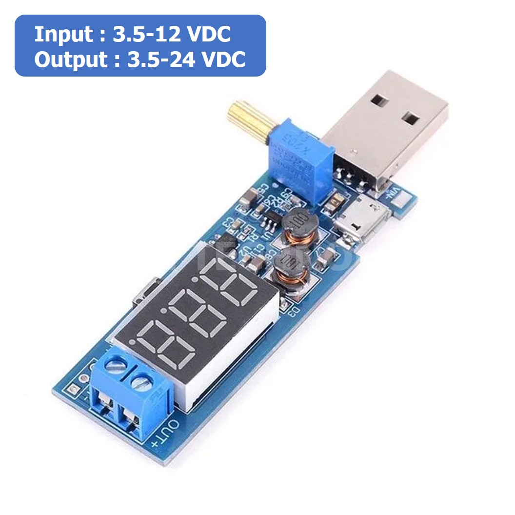 (1ชิ้น) AA691 โมดูล เพิ่มแรงดันไฟ Step Up module DC-DC USB Boost Power Regulator Module 5VDC to 3.5-24VDC โมดูลปรับแรงดันไฟขึ้น