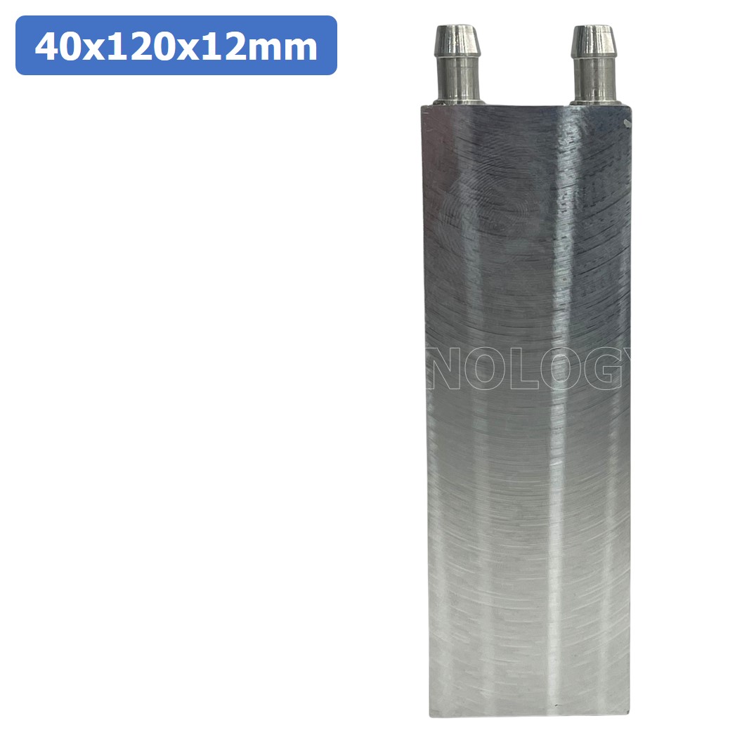(1ชิ้น) NA563 บล็อกน้ำระบายความร้อน ขนาด 40x120x12mm บล็อกน้ำ อลูมิเนียมบล็อก Water Cooling Head Water Cooling Plate Aluminium block 40*120*12mm แผ่นร้อนเย็น