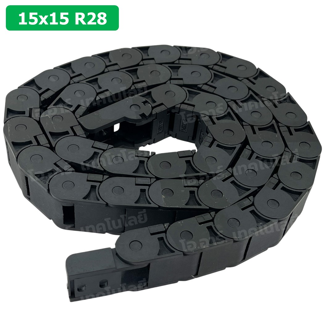 DC-15x15 R28 รางกระดูกงู รางสายไฟ 15x15x1000mm Drag chain engraving machine รางกระดูกงูร้อยสายไฟ Cable Dragchain รางร้อยสายไฟ