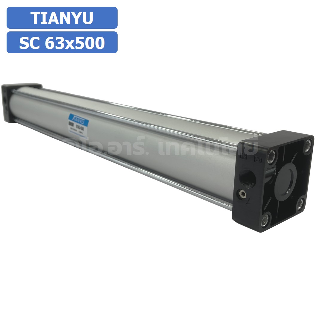SC 63x500 กระบอกลม รุ่นมาตรฐาน กระบอกลม 4 เสา Standard Cylinder Air Pneumatic แบบสี่เสา SC63x500